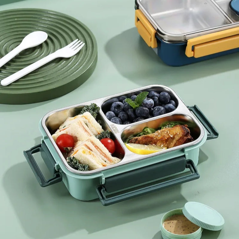 LunchMate - Compacte geïsoleerde voedselcontainer met lekvrij deksel en draagbare vorm