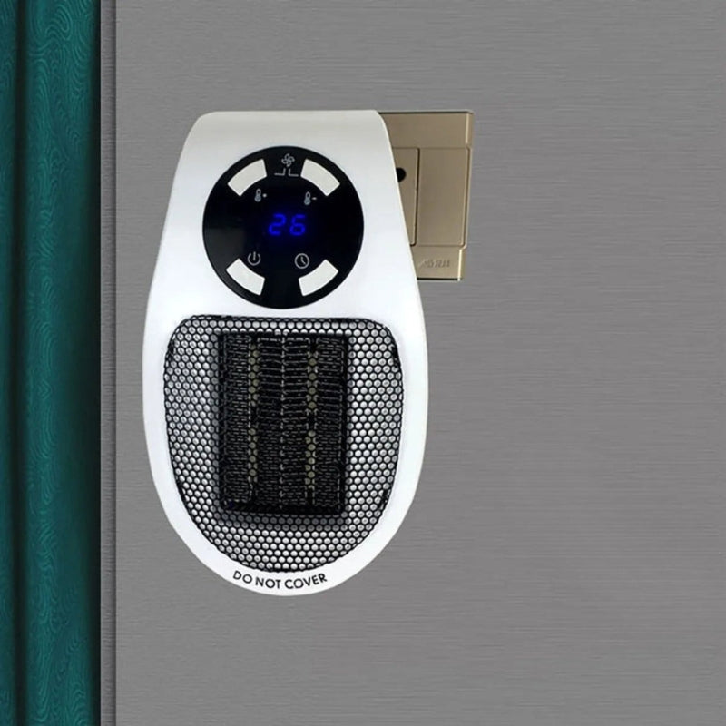 ThermoEase – Compacte Draagbare Verwarming in Wit met Afstandsbediening en Instelbare Temperatuur