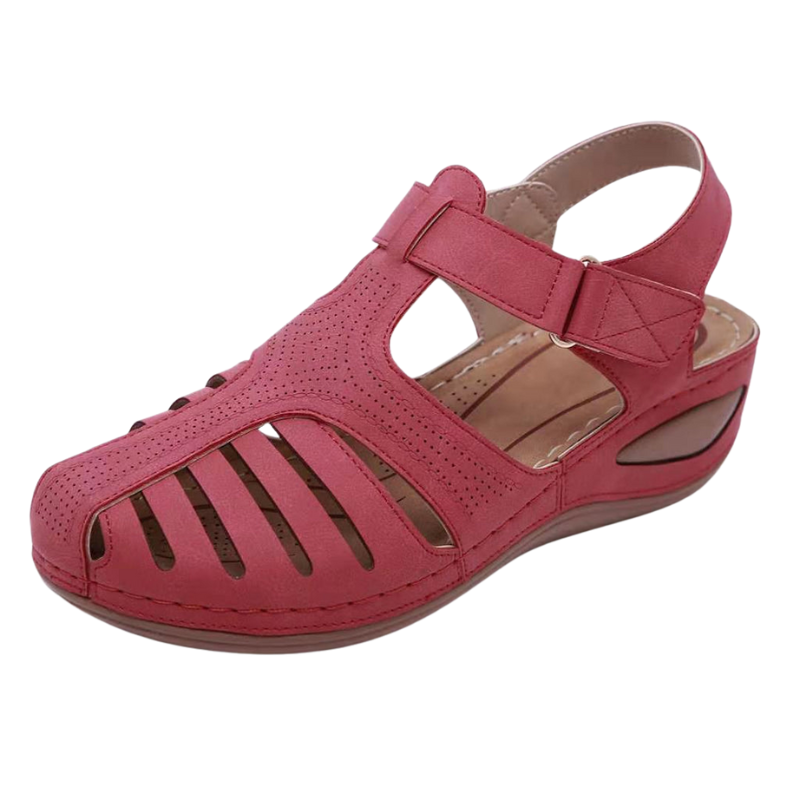 Liora - Ademend Sandalen met Verstelbare Klittenbandsluiting