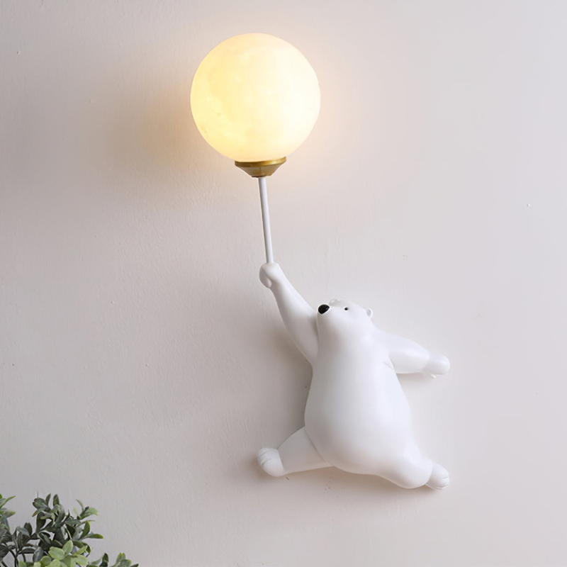 GlowCub – LED Wandlamp met Teddybeer en Ballonontwerp