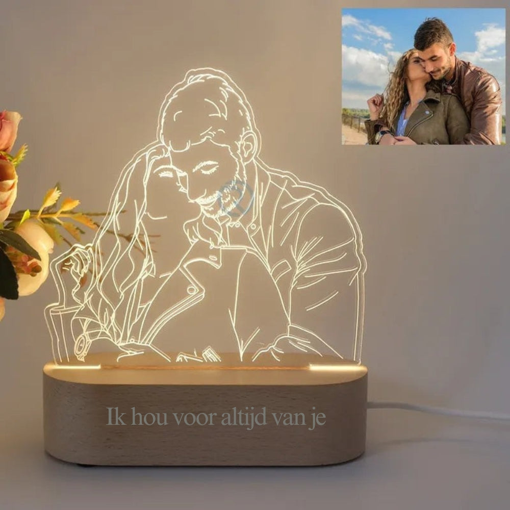 TrueNest – Gepersonaliseerde romantische lamp met aangepaste tekst en warme sfeerverlichting