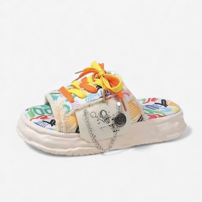 Anna – Pantoffel met ronde neus instapontwerp en kanten design