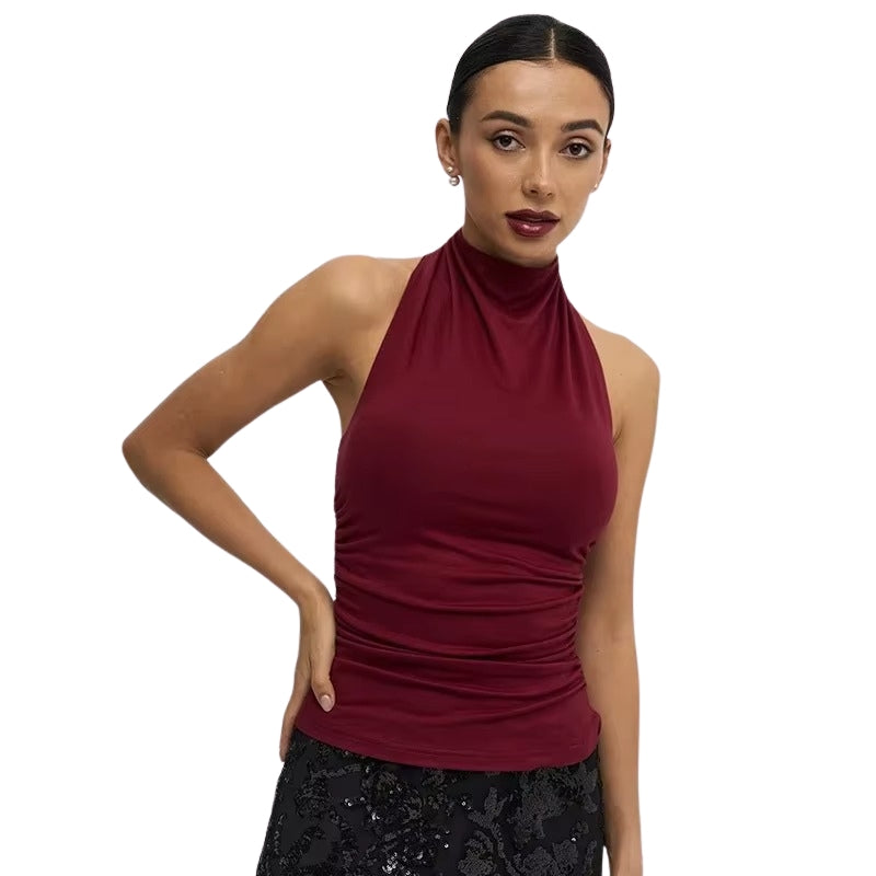Grace – Modern mouwloos topje met open rugontwerp