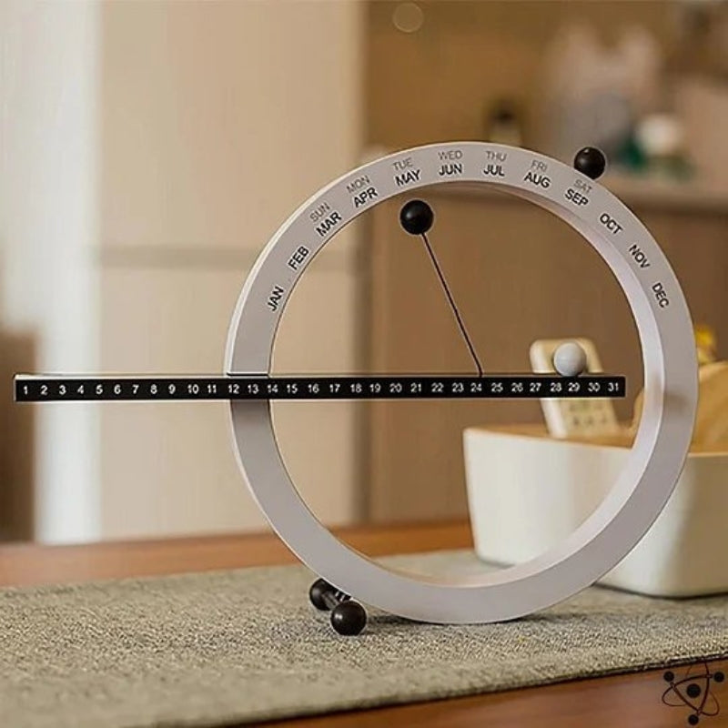 SilentTime – Magnetische Perpetuele Kalender met Stille Quartz Beweging voor Woondecoratie
