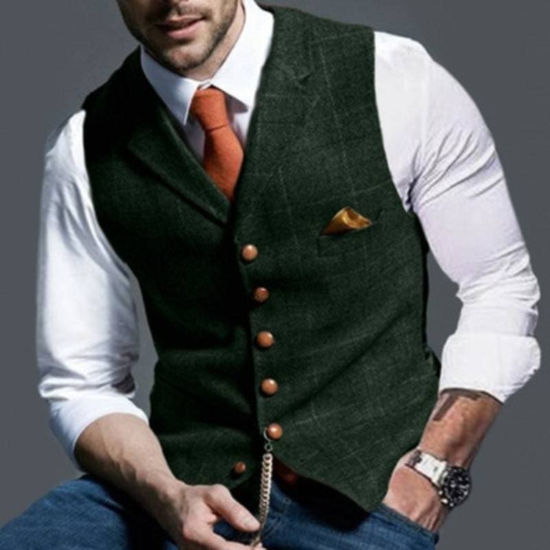 John – Slank geruit slim-fit vest