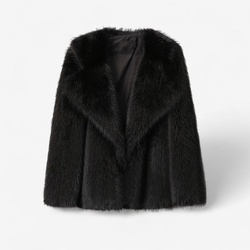 Ashley - Lange Mouwen Jas met Zijzakken en Open Voorkant