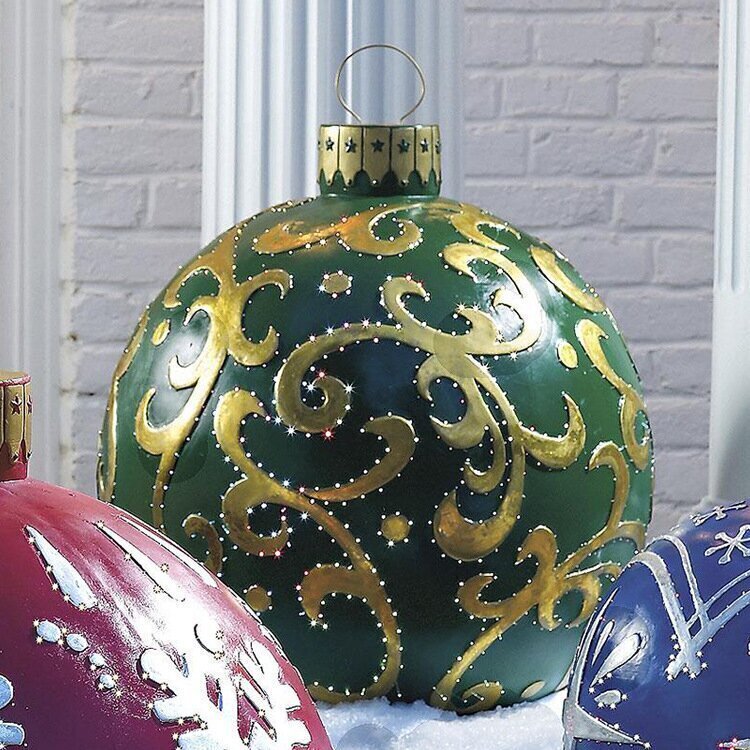 FestiGlow -Opblaasbare Kerstbal met LED-lampjes voor buitendecoratie