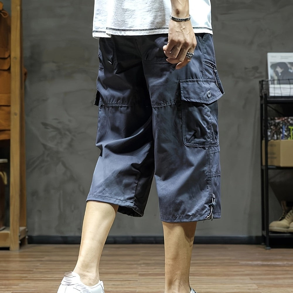 Sander - Cargoshorts met Elastische Tailleband en Meerdere Zakken