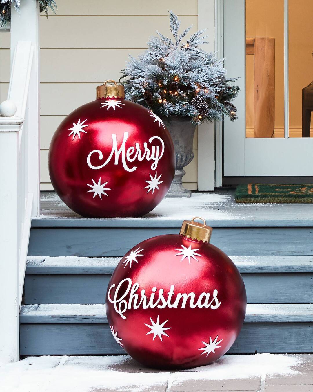 FestiGlow -Opblaasbare Kerstbal met LED-lampjes voor buitendecoratie