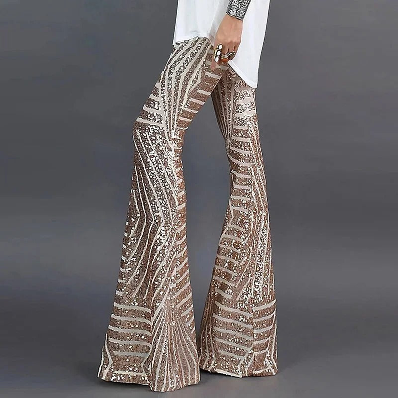 Luna – Stijlvolle uitlopende broek met klassiek design en relaxte pasvorm