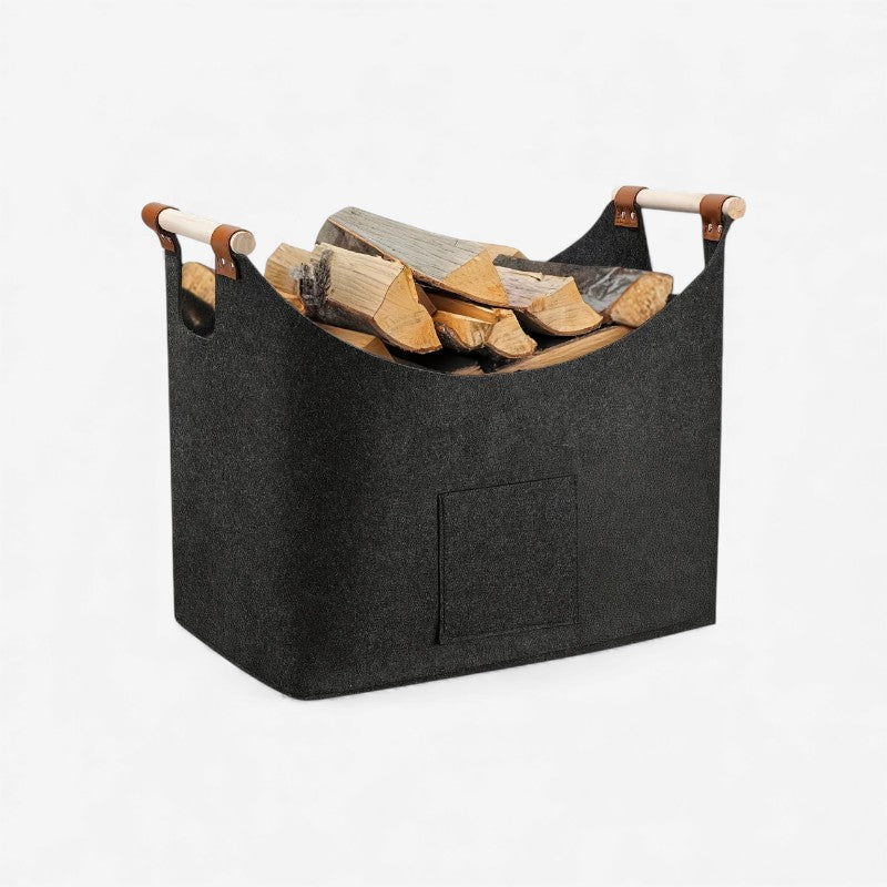 BasketEase – Opvouwbare Opbergmand met Handvat en Zijvak