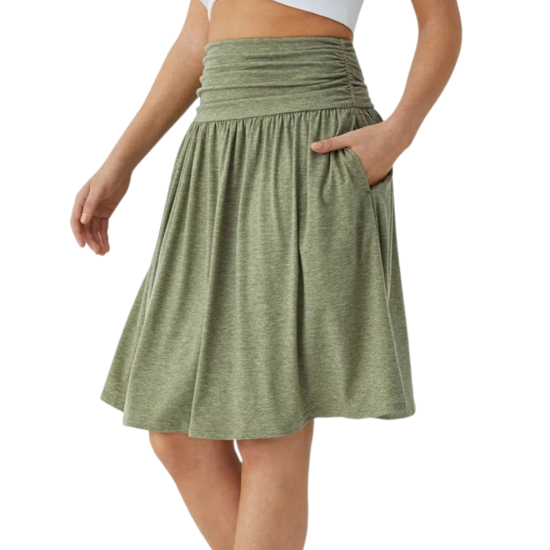 Victoria – Hoge taille korte rok met ruches en zakken