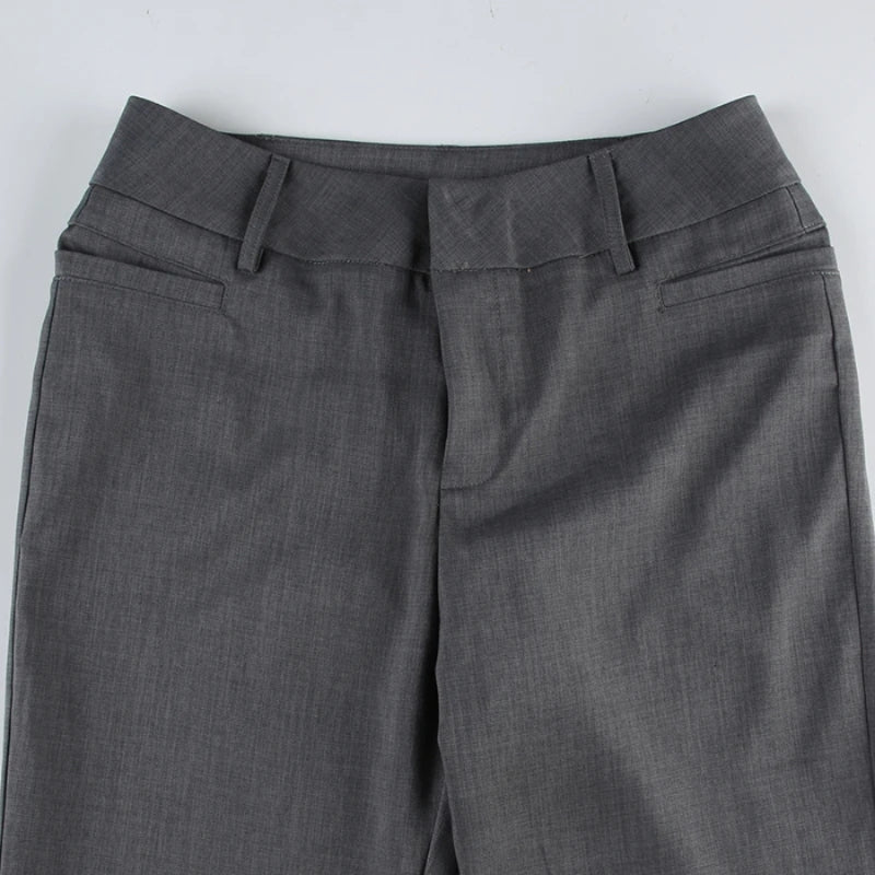 Sophie – Hoge Taille Broek met Wijde Pijpen en Uitlopende Snit
