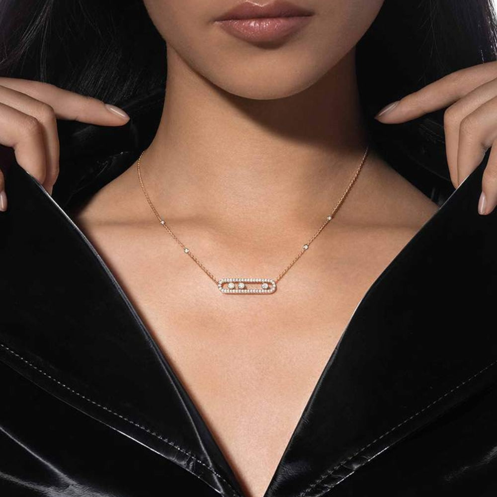 Harper - Delicate ketting met drie hangende ronde accenten