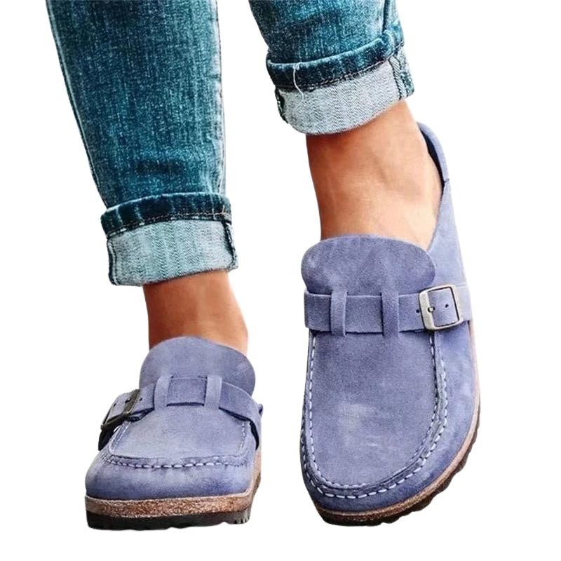 Elena - Trendy Loafers met Rond Teen en Gespdetail