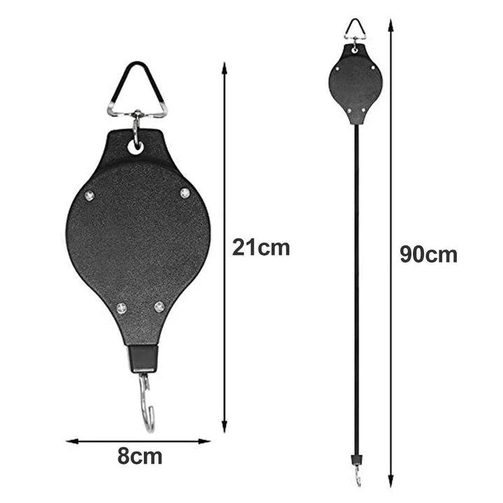 HangEase - Ruimtebesparende plantenhanger met verstelbare hoogte en huisdierbescherming |1+1 Gratis