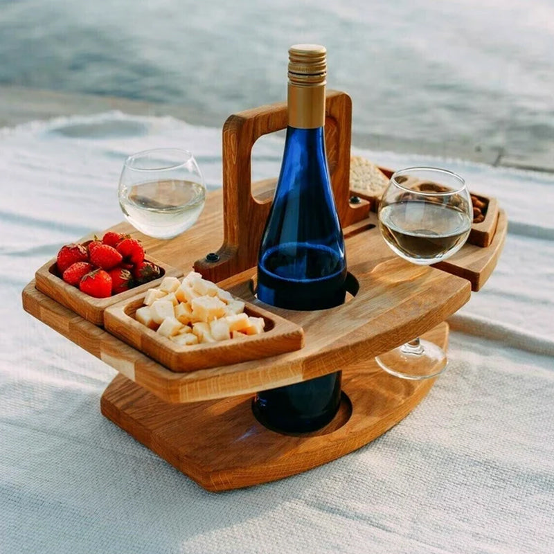 TrekTable - Draagbare Tafel met Snacks en Drank Compartementen