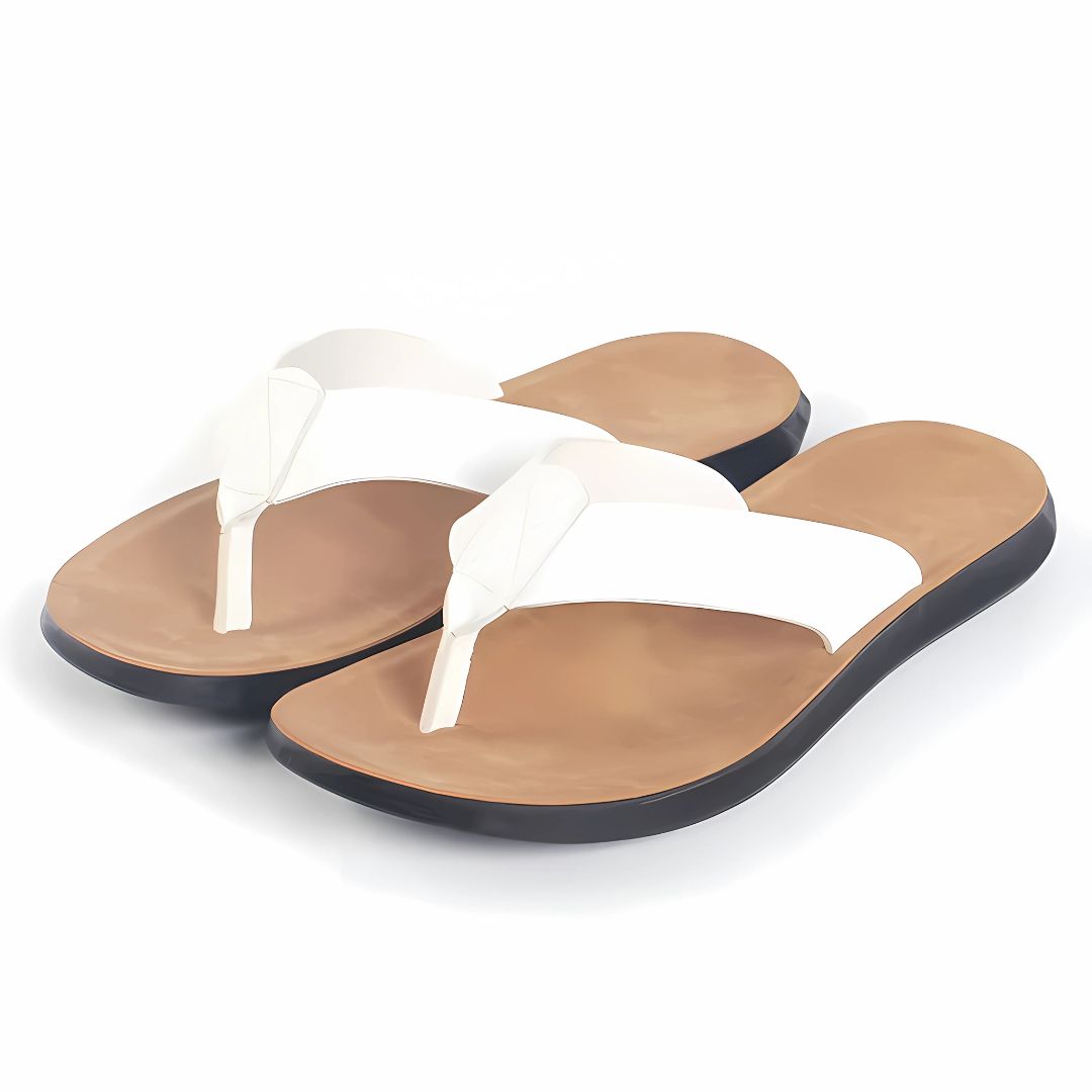 Malia - Casual instapslippers met gewatteerd voetbed en klassieke band
