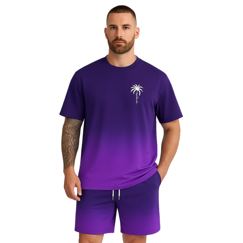 Liam – Set van shirt met korte mouwen en korte broek met printontwerp