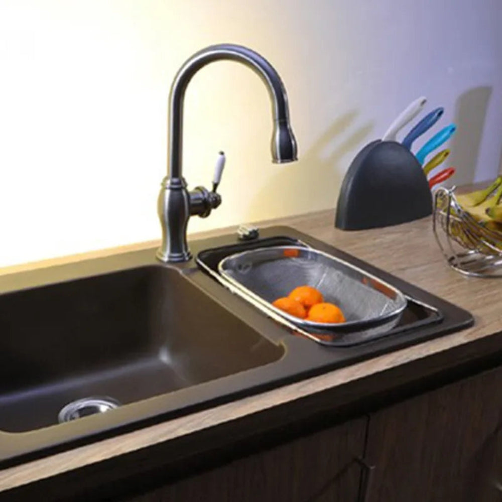 SinkEase – Verstelbare gootsteenafvoermand met uitbreidbare pasvorm en efficiënt waterstroomontwerp