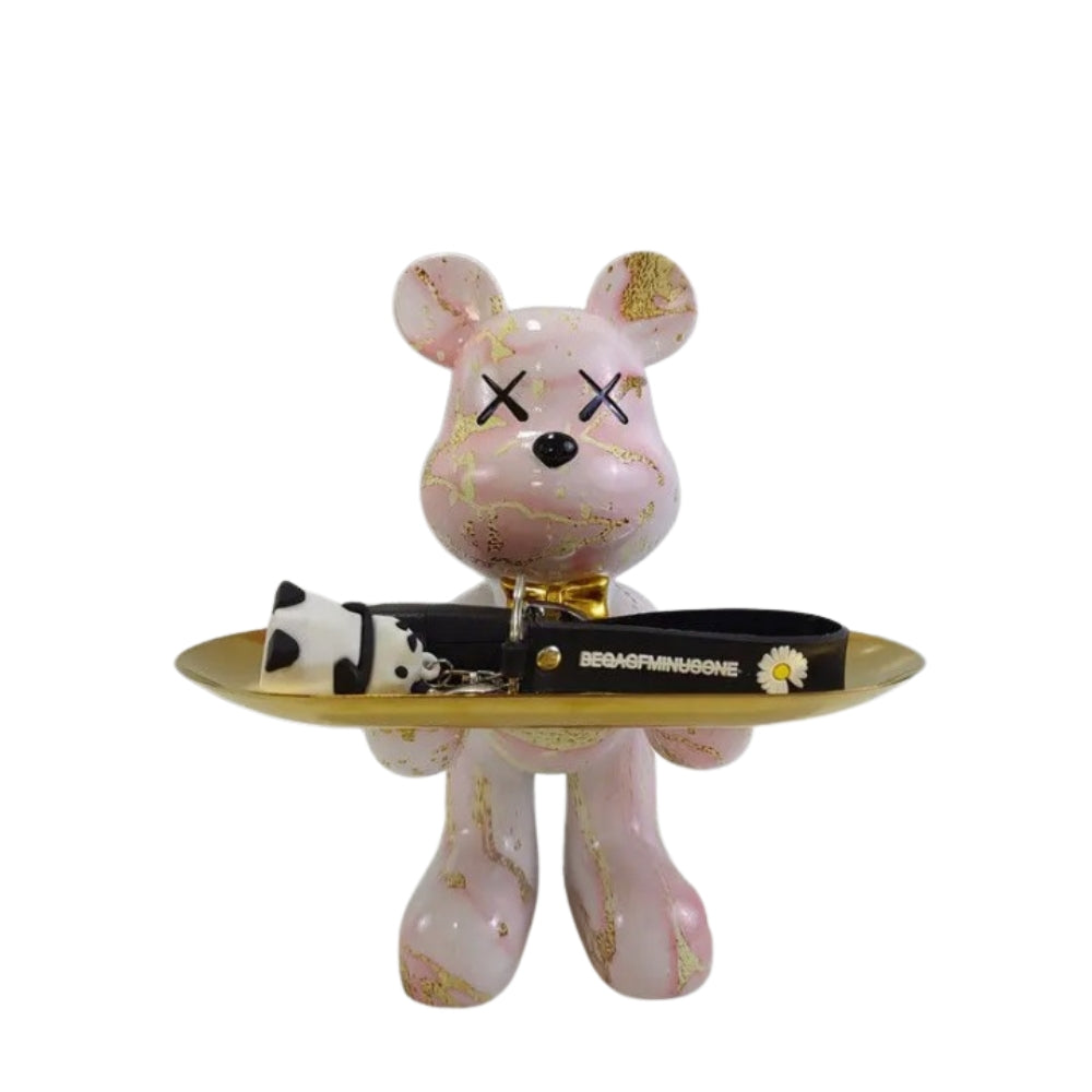 MuseBears - Handgemaakt decoratief dienbladsculptuur voor het opbergen van kleine voorwerpen