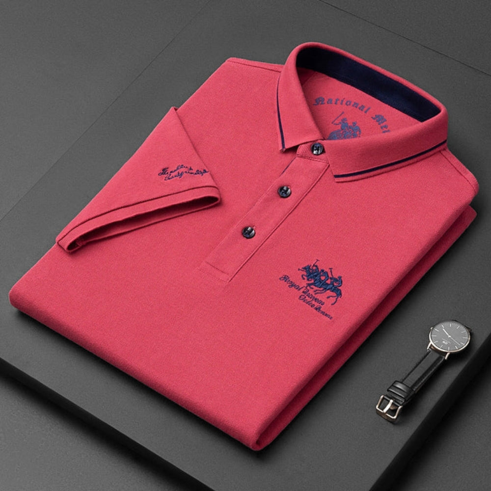 Raffaele – Elegant poloshirt met korte mouwen en klassiek knoopdesign