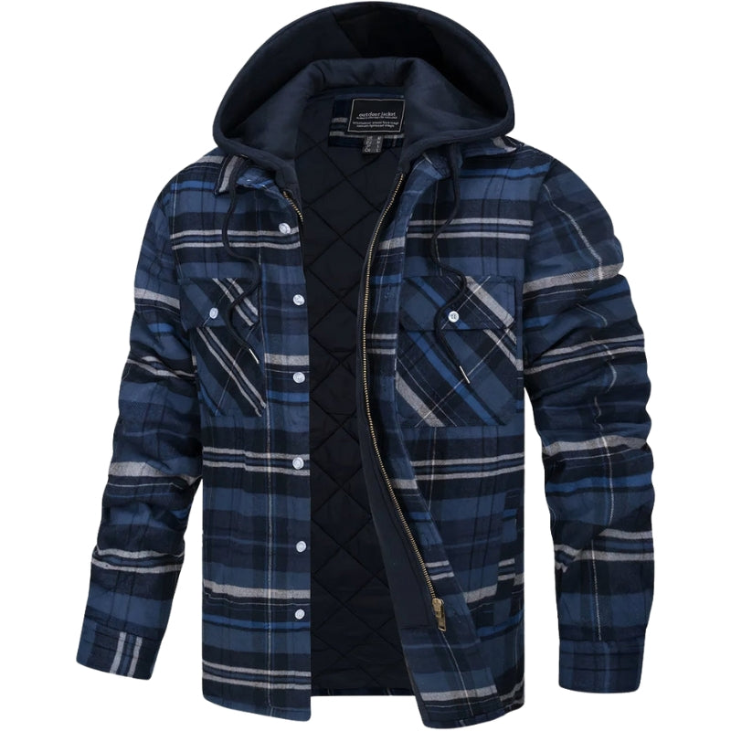 Asher – Hooded Jack met Geruite Patroon en Borstzakken