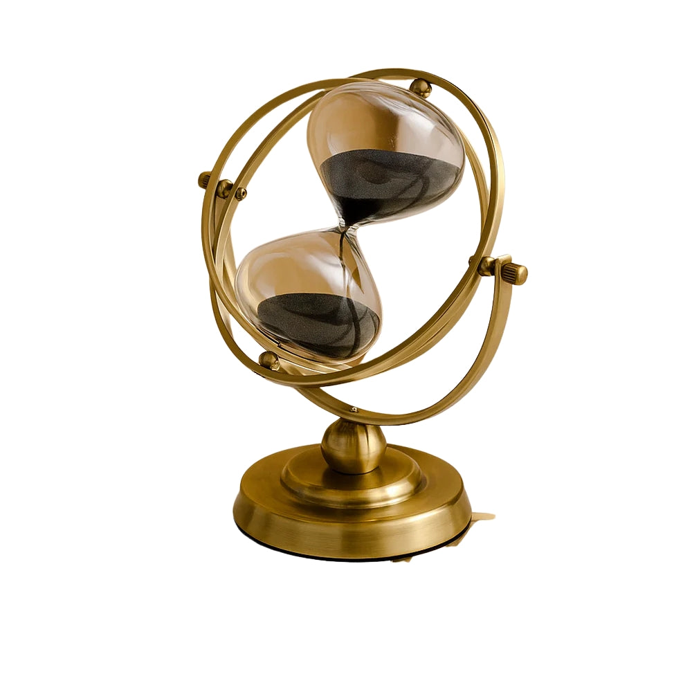 TempoGlass – Klassieke zandloper-bureautimer met helder symmetrisch ontwerp