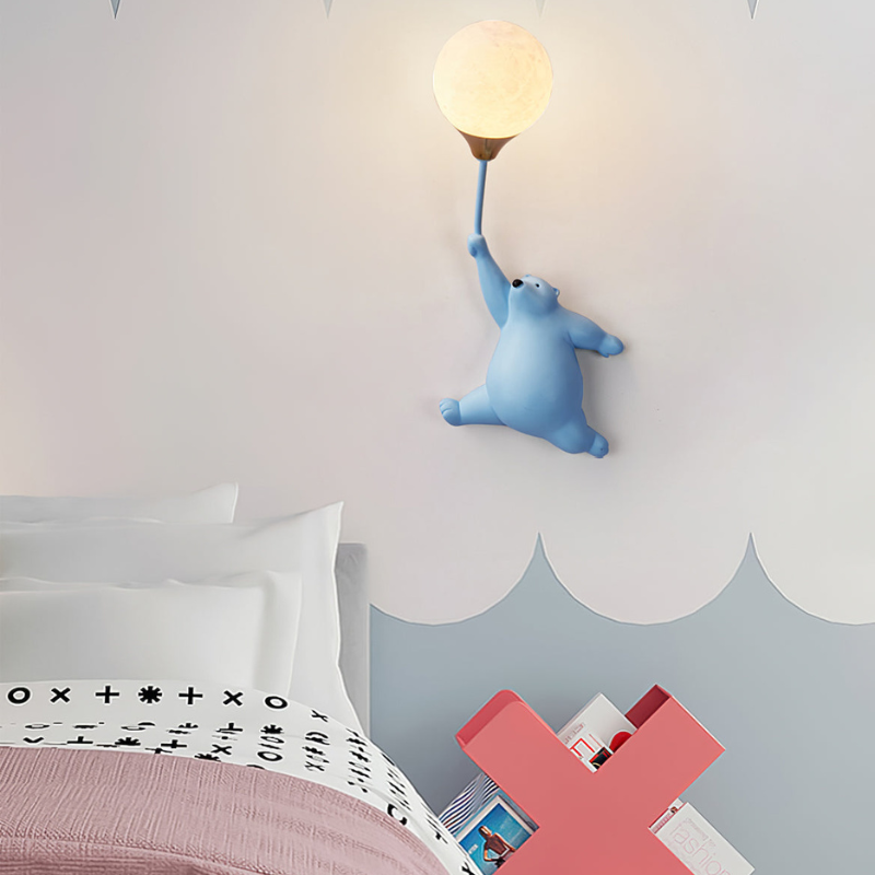 GlowCub – LED Wandlamp met Teddybeer en Ballonontwerp