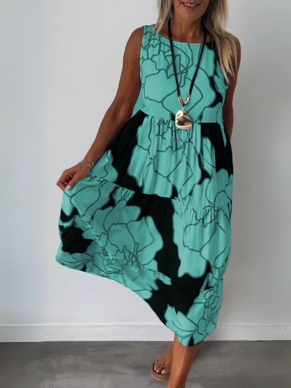 BloomStyle - Stijlvolle Jurk met Bloemenprint