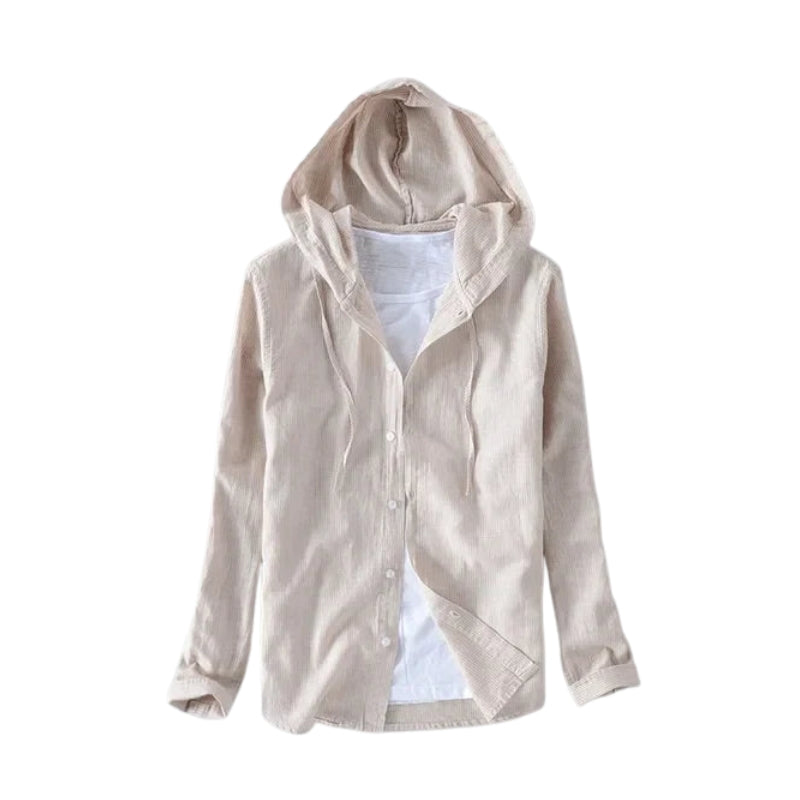 Andrew – Hoodie Overhemd met Lange Mouwen en Knoopsluiting