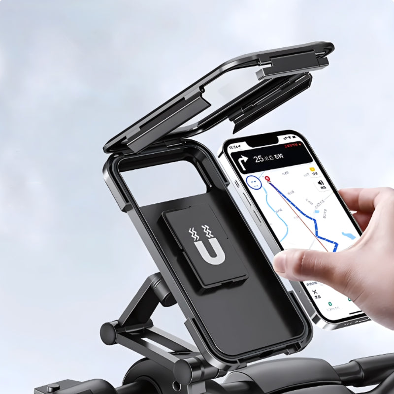 GearHold - Waterdichte GPS-telefoonhouder met 360° zicht en veilige stuurbevestiging