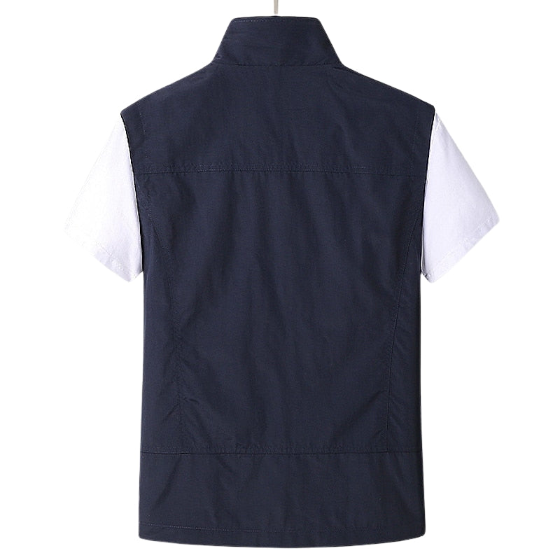 Jackson – Modern Vest met Staande Kraag en Meerdere Zakken