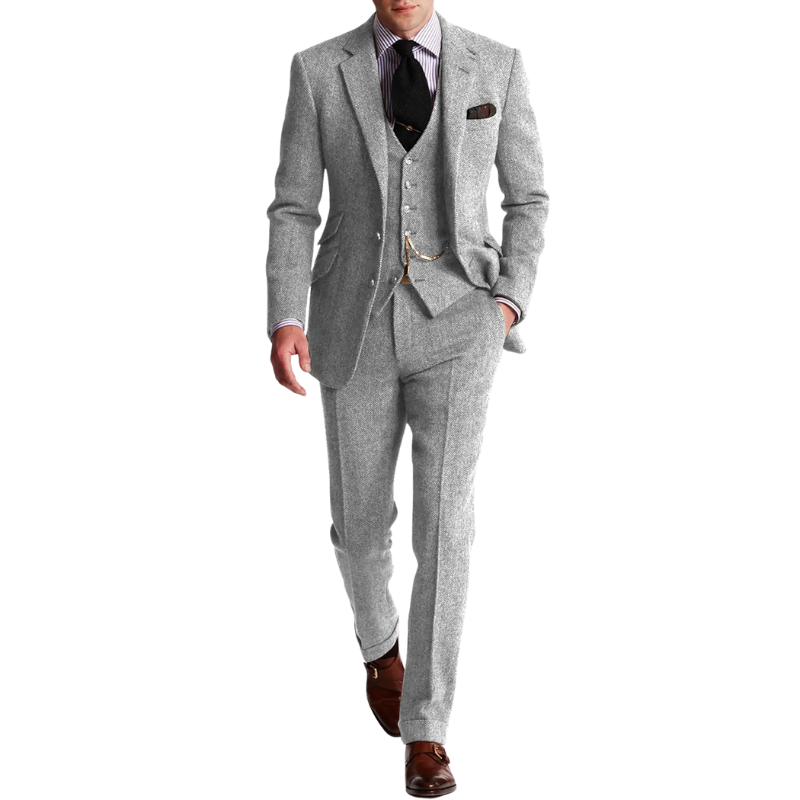 James – 3 delig Slim Fit Pak met Lange Mouw en Wijde Pijp
