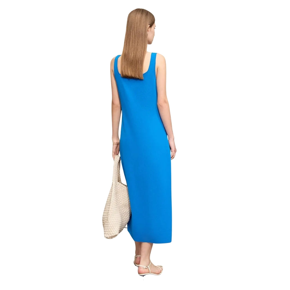 Selena - Mouwloze A lijn jurk met ronde hals en slim fit