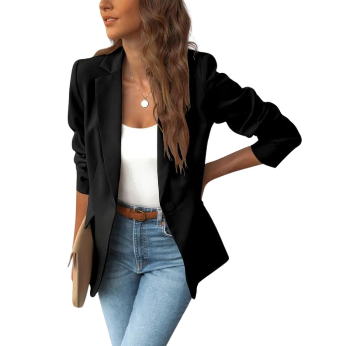 Stephanie - Tailored Fit Eén Knop Blazer met Lange Mouwen