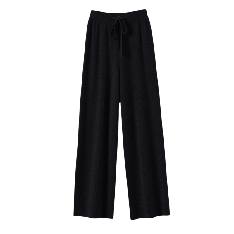 Evelyn – Hoge taille broek met wijde pijpen en losse pasvorm