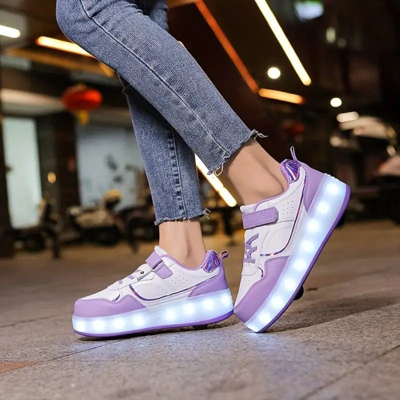 GlowRush - LED Rolschaats Sneakers met Inklapbare Wielen voor Actieve Kinderen
