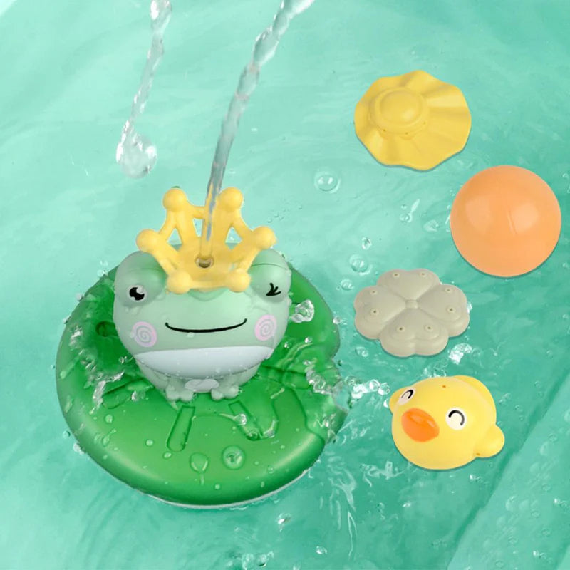 FroggySpray – Kikkerbadfonteinspeelgoed met speelse sproeier en glimlachende karakterlook