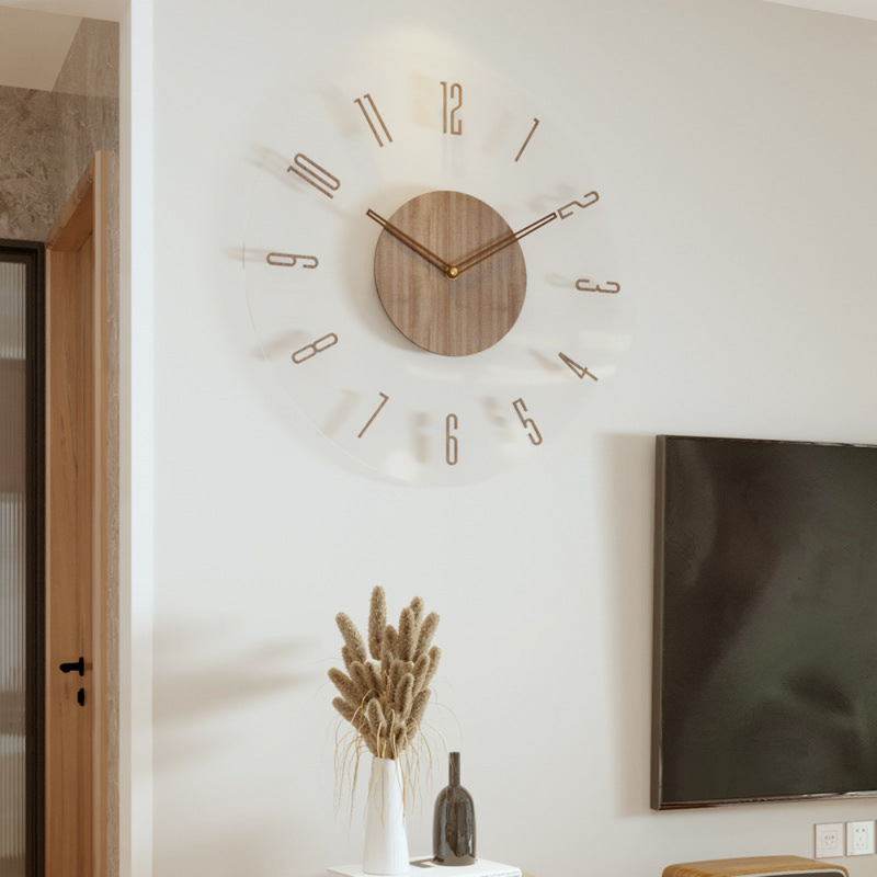 ScandiTime - Stille wandklok met strakke lijnen en minimalistisch ontwerp