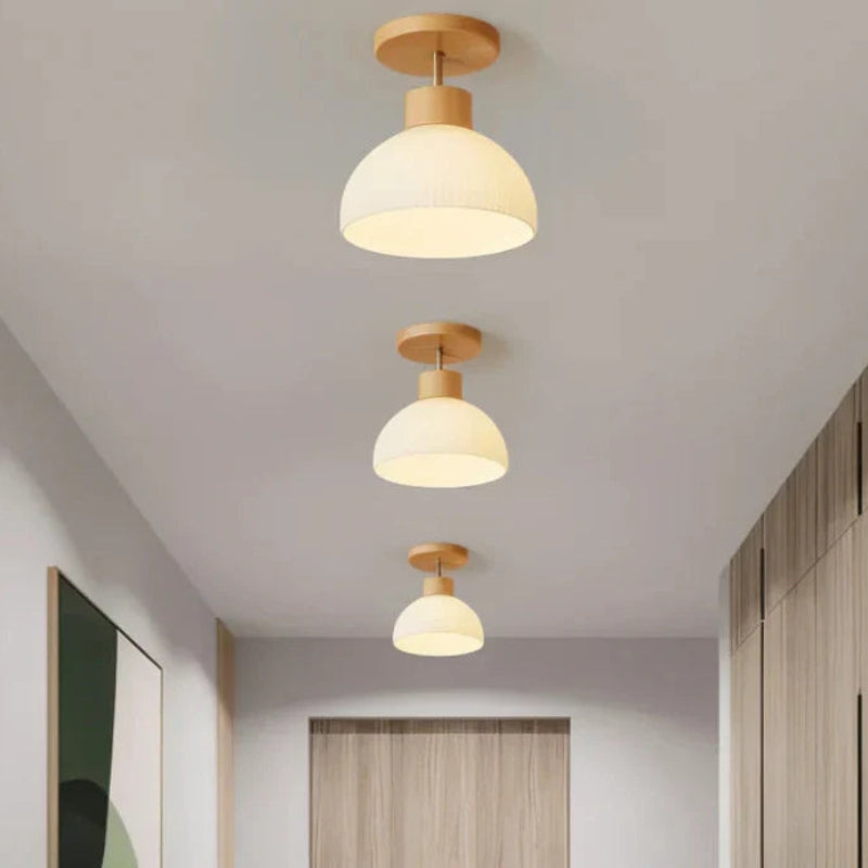 BrightRidge – Cirkelvormige ribbel LED-opbouwplafondlamp met klassiek ontwerp