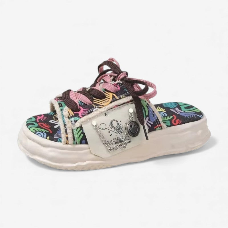 Anna – Pantoffel met ronde neus instapontwerp en kanten design