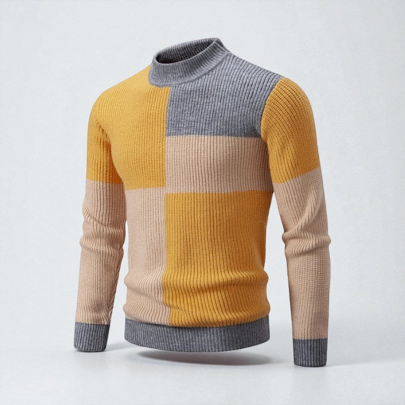 George - Lange Mouw Trui met Ronde Hals en Geribd Detail