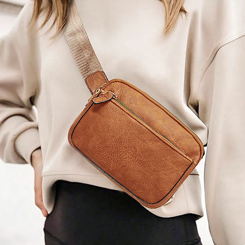 Charlotte - Lichtgewicht crossbodytas met meerdere ritsvakken en verstelbare banden