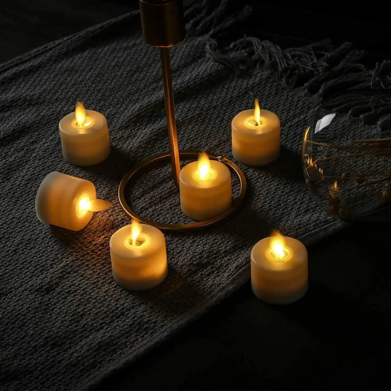 GlowAura - LED Kaarsenset op Batterijen voor Binnenverlichting