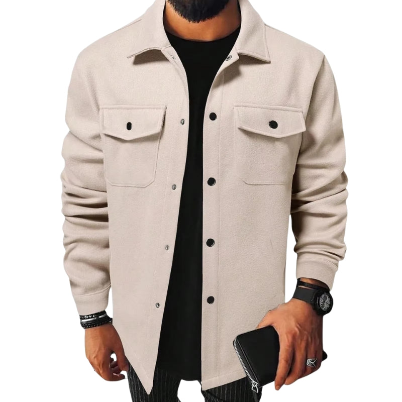 Xander – Modern Overhemdjack met Lange Mouwen en Zakken