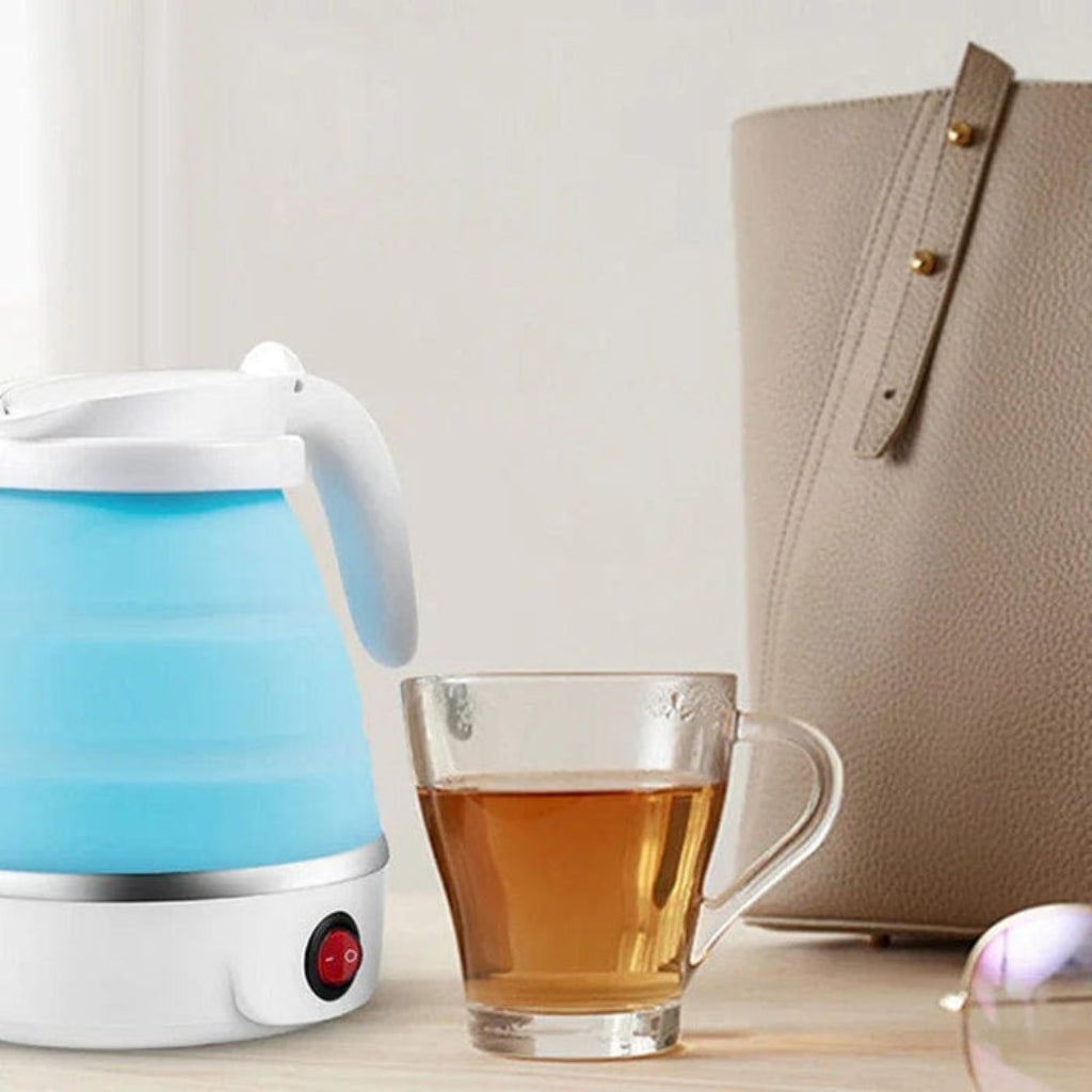 QuickBrew – Mini Elektrische Waterkoker met Draagbaar en Opvouwbaar Ontwerp