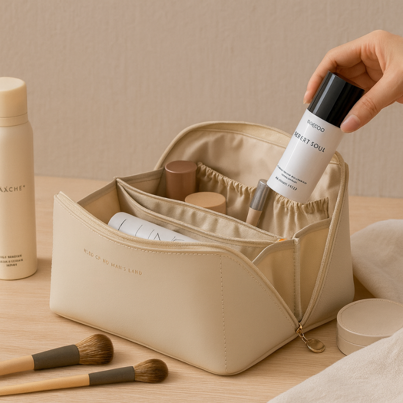 Clara – Rits multi-pocket cosmetica opberg- en make-up tas