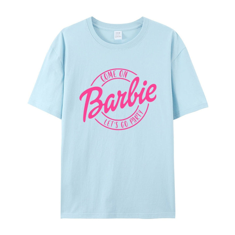 Bella - Klassiek T-shirt met korte mouwen en grafische print en ronde hals