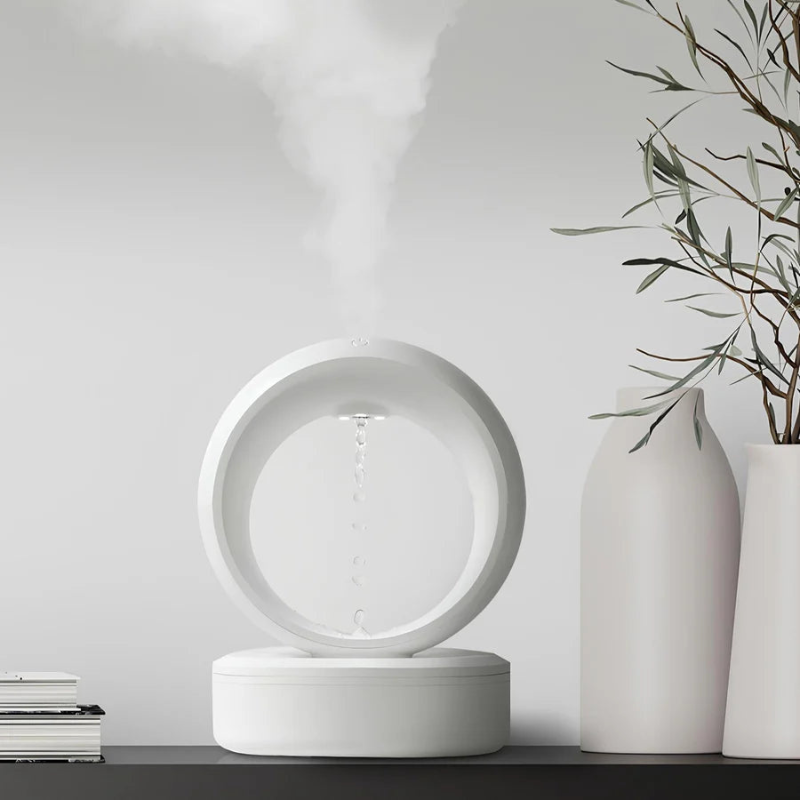 AromaLuxe – Ultrasone Essentiële Olie Diffuser met LED-verlichting en Instelbare Nevel
